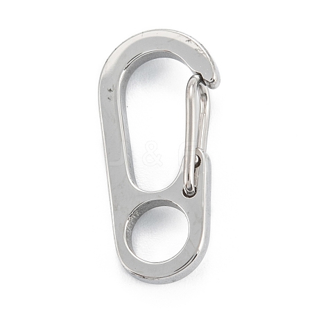 Non-Tarnish 304 Stainless Steel Push Gate Snap Keychain Clasp Findings STAS-C024-13P-1