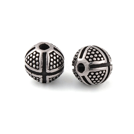 304 Stainless Steel Beads STAS-G334-02AS-1