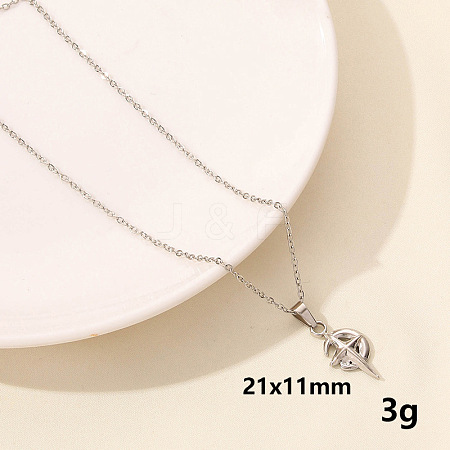 Stainless Steel Star Pendant Necklaces LL9510-7-1