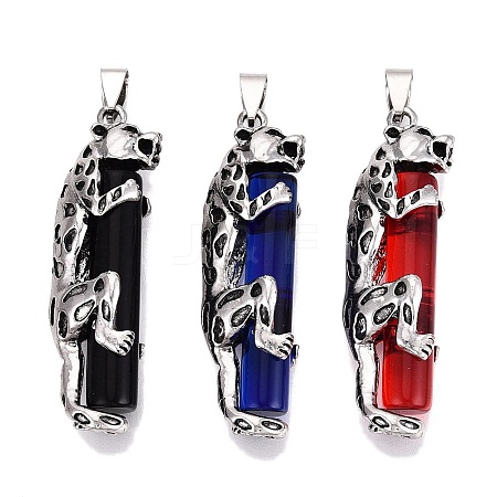 Alloy Glass Big Pendants GL-N004-04AS-1
