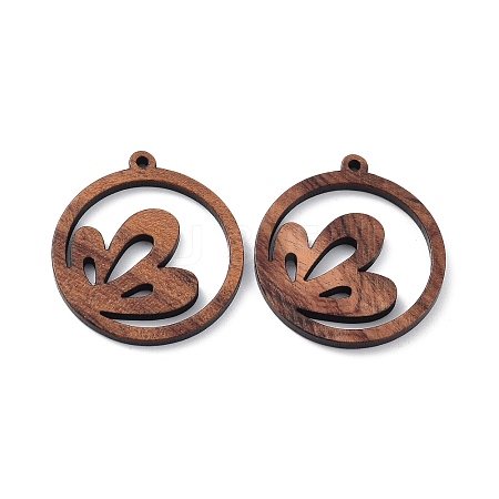 Walnut Wood Laser Cut Pendants WOOD-Q051-05D-1