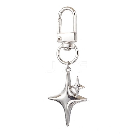 Star Alloy Pendant Decoraton HJEW-JM02029-02-1