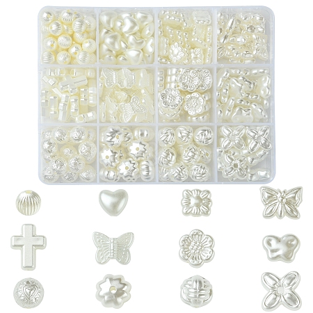 ABS Plastic Imitation Pearl Bead SACR-FS0001-82-1