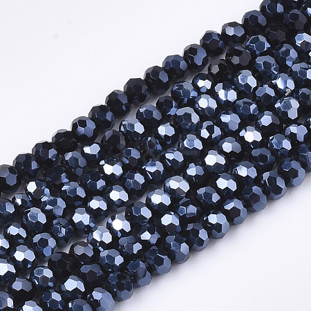 Electroplate Glass Beads Strands EGLA-T013-04A-1