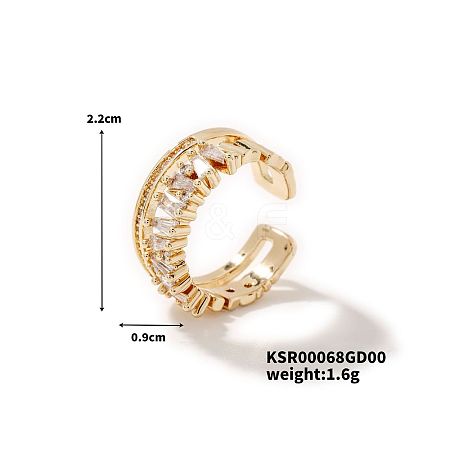 Geometric Hip-hop Brass Ring II7801-1-1