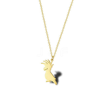 Cute Cartoon Animal Stainless Steel Pendant Necklaces QV5065-12-1