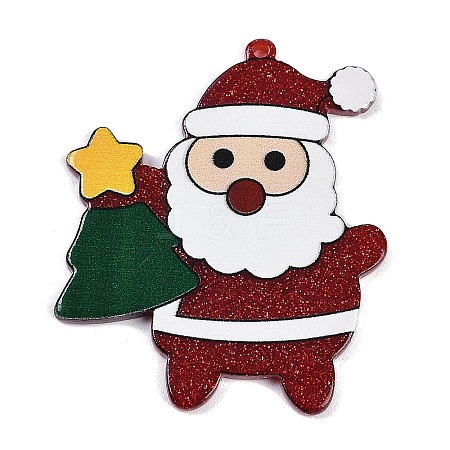 Christmas Theme Acrylic Pendants OACR-Q100-01D-1