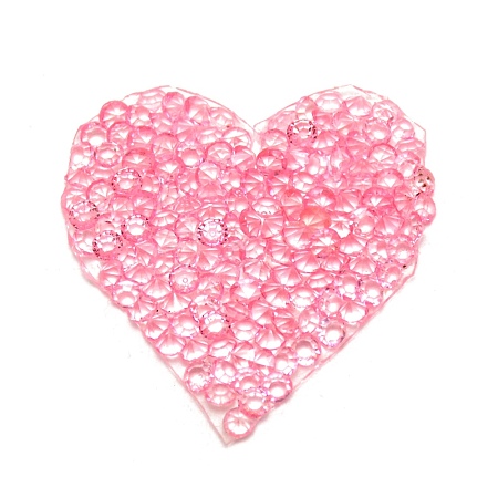 Heart Glitter Hotfix Rhinestone DIY-WH0268-17A-1