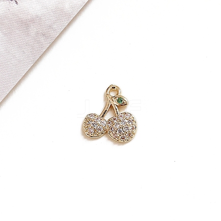 Brass Micro Pave Cubic Zirconia Charms PW-WGF36BB-02-1