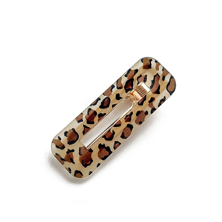 Acrylic Leopard Alligator Hair Clips PW-WGF1A90-05-1