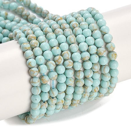 Synthetic Turquoise Beads Strands G-U004-02Q-1