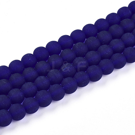 Transparent Glass Beads Strands X-GLAA-T032-T6mm-MD15-1