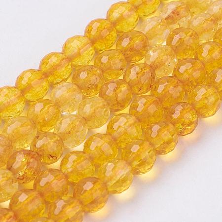Natural Quartz Crystal Beads Strands G-G099-F8mm-19-1