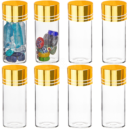 SUNNYCLUE 40Pcs Clear Glass Bottles Bead Containers CON-SC0001-15B-02-1