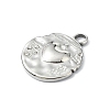 304 Stainless Steel Rhinestone Pendants STAS-L022-446P-2