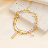 Alloy Charm Multi-strand Bracelets PW-WGCC846-01-1