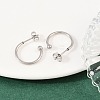 C-Shaped 304 Stainless Steel Stud Earrings EJEW-Z154-01P-02-2