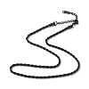 304 Stainless Steel Rope Chain Necklace for Men Women NJEW-K245-023B-1