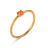 Flat Round 304 Stainless Steel Micro Pave Cubic Zirconia Finger Rings FS-WG2DA17-33-1