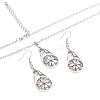 Bohemian Style Alloy Pendant Necklaces & Dangle Earrings Sets WG43411-09-2