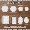 800Pcs 8 Styles Lace Paper Greaseproof Wrap Tissue AJEW-TW0001-14-2