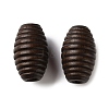 Spray Painted Wooden European Beads WOOD-A029-04-2
