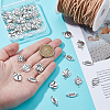 60Pcs 5 Styles Tibetan Style Zinc Alloy Sport Ball Connector Charms FIND-HS0001-38-3