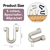40Pcs 5 Colors Zinc Alloy Spiral Bone Tips FIND-FH0010-56-2