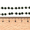 304 Stainless Steel with Glass Faceted Rondelle Bead Handmade Link Chain Birth Stone Necklaces for Women NJEW-G195-01G-09-5