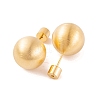 Round Ball Drawbench Brass Ear False Plugs for Women EJEW-G391-24B-G-3