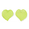 Transparent Frosted Acrylic Leaf Charms FACR-ZX003-01B-2