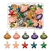 40Pcs 10 Styles Alloy Enamel Pendants ENAM-FS0002-66-1