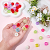 40Pcs Transparent Acrylic Bead Caps OACR-SC0003-03-3