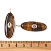 Natural Tiger Eye Pendants G-D357-02C-3