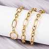 Ion Plating(IP) 304 Stainless Steel Figaro Chain Necklaces NJEW-O124-03G-4