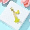 Alloy Enamel Butterfly & Acrylic Flower Pendant Decoration HJEW-JM01556-04-2