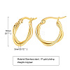 Stainless Steel Hoop Earrings WG89952-03-1