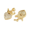 Brass Micro Pave Cubic Zirconia Pendants ZIRC-I367-11G-11-2