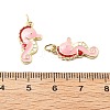Brass Enamel Pendants KK-L237-027G-01-3