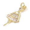 Brass Micro Pave Cubic Zirconia Pendants ZIRC-I356-08G-02-2