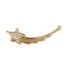 Brass Micro Pave Cubic Zirconia Pendants KK-F865-13G-1