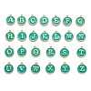 Initial Letter A~Z Alphabet Enamel Charms ENAM-X0018-15-1