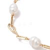 Natural Freshwater Pearl Beaded Link Bracelets BJEW-JB12849-3