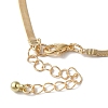 Bowknot Alloy Snake Chain Anklets AJEW-G059-04G-4