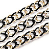 Aluminium Two Tone Rhombus Link Chains CHA-N004-05EBG-1