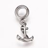 304 Stainless Steel European Dangle Charms LS-OPDL-K001-29AS-2