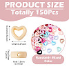 150Pcs Opaque Acrylic Beads OACR-TADJ0001-04-3