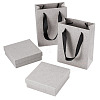 2Pcs Square Paper Jewelry Display Cases CON-TA0001-39F-02-1