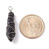 Natural Mixed Gemstone Pointed Pendants PALLOY-JF01162-5