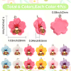 24Pcs 6 Colors Opaque Resin Pendants RESI-SC0006-46-2